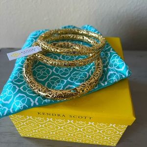 Kendra Scott Set-of-3 Gold Bangles